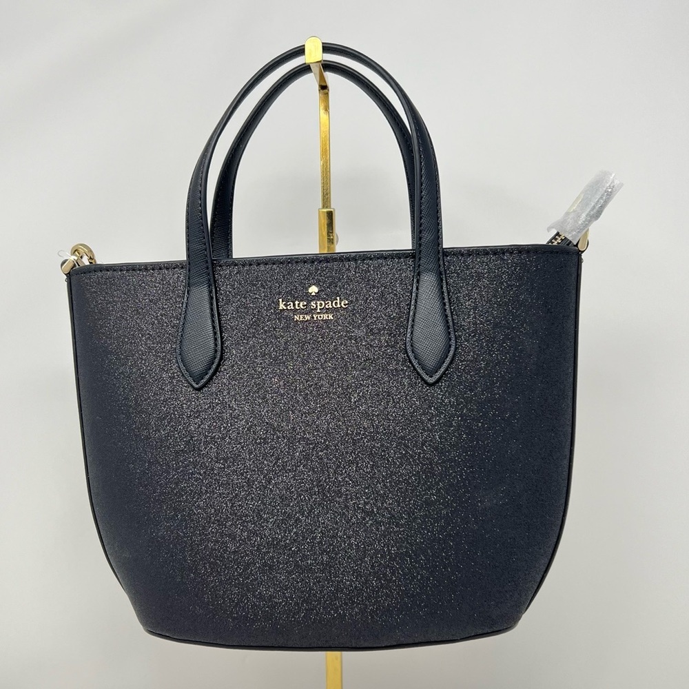 Kate Spade ♠️ KE460 New York Glimmer Satchel Tote IN Black NWT MSRP $329